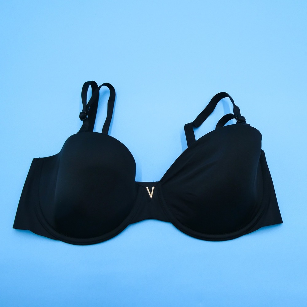 Victoria's Secret Bra Womens 36C Multi-Way Black Gold‎ V-Hardware Polyamide